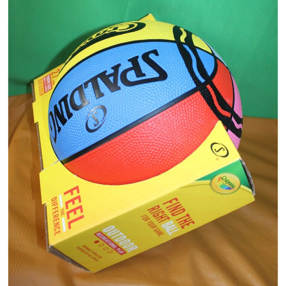 Crayola Kohl's Collaboration Spalding Youth Multi Color Basketball 27.5" In Box - Picture 3 of 3